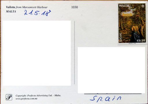 Postkarte Valletta – Madrid Empfang 26.05.2018