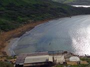 Ghajn Tuffieha Bay, Manikata, Malta, Blick auf die Bucht vom Wehrturm