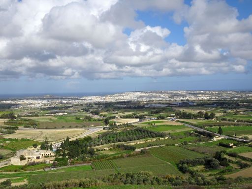 Mdina, Malta, Ausblick Richtung Valletta