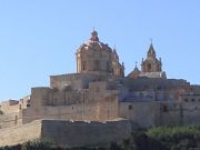 Mdina, Malta, Ansicht von der Landstraße Triq L-Infetti