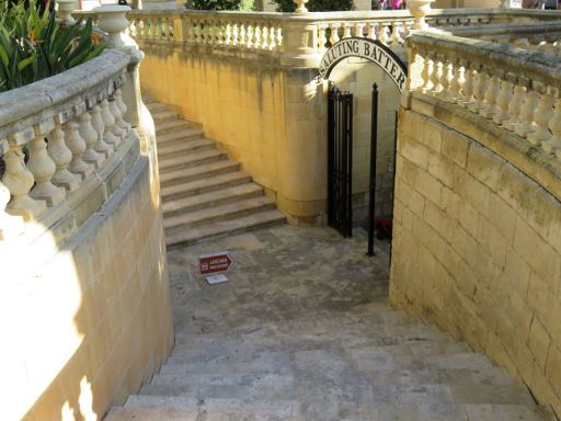 Saluting Battery, Valletta, Malta, Eingang