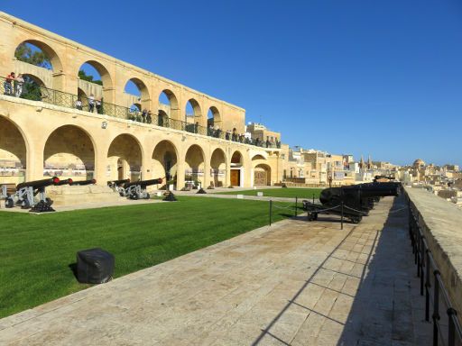 Saluting Battery, Valletta, Malta, Kanonen der Saluting Battery