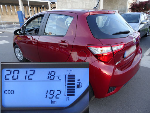 Alamo®, Litauen, keine Vorschäden am Toyota Yaris mit Kilometerstand 192