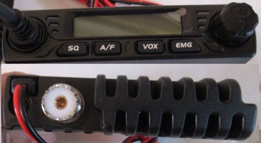 ALBRECHT® AE 6110 VOX CB Radio, Geräteansicht von vorne und hinten