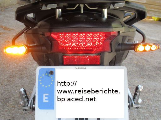 Benelli TRK 502, LED Rückleuchten und LED Fahrtrichtungsanzeiger