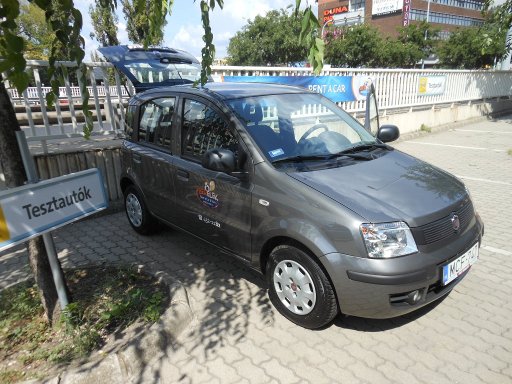 Bér–Elek Rent a Car & Van Budapest, Ungarn, Fiat Panda in der Stadt Station Schiller Hungary