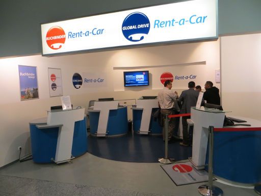 Buchbinder Rent a Car, Deutschland, Schalter im Flughafen Frankfurt Terminal 2