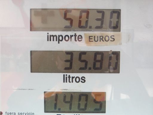 Centauro rent a car Palma de Mallorca, Spanien, REPSOL 35,8 Liter Superbenzin für 50,30 Euros