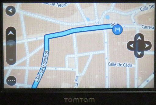 TomTom Navigation mit aktuellster Karte Dezember 2017, Streckenführung durch die Calle de Esparteros