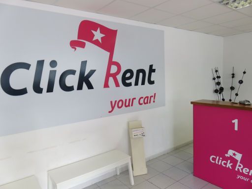 Click&Rent, rent a car, Spanien, Büro mit zwei Schaltern