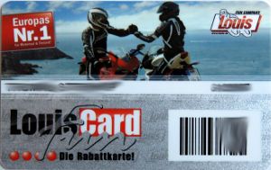 Detlev Louis Motorrad FunCard, Kundenkarte Vorderseite