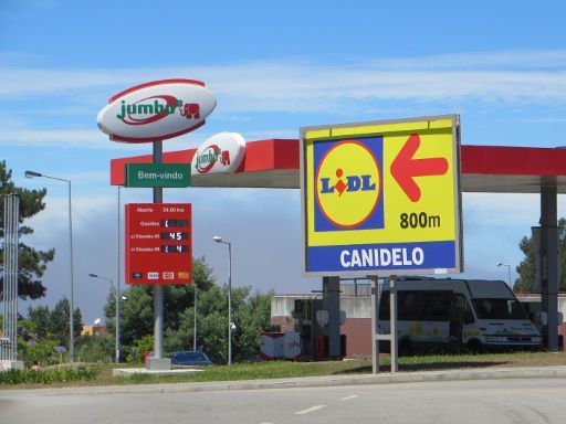 jumbo Tankstelle Portugal, Preistafel im Juli 2015