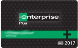 Enterprise Plus®, Kundenkarte Vorderseite