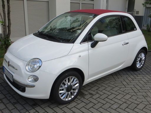 Fiat 500C Serie3 1.2 Liter, Ansicht von vorne / Seite