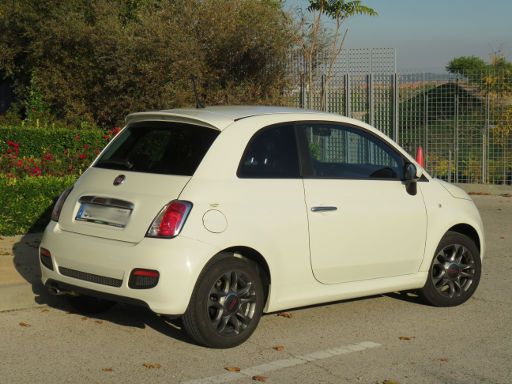 Fiat 500S Serie3 1.2 Liter, Ansicht von hinten / Seite