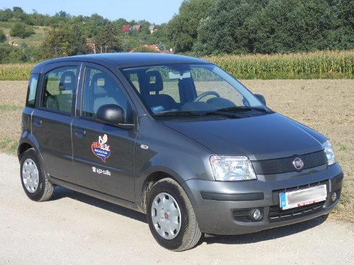 Fiat Panda Classic 1.2 8V Benziner im August 2012, Ansicht von der Seite / vorne