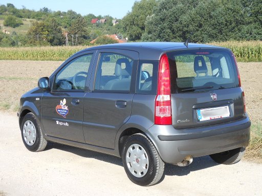 Fiat Panda Classic 1.2 8V Benziner im August 2012, Ansicht von der Seite / hinten