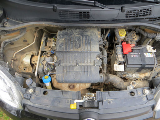 Fiat Panda, ZFA 312, 1.2 Liter Benziner, 1.2 Liter Benziner Motorraum