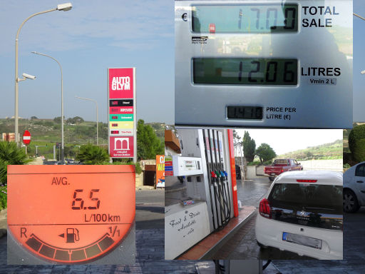 First Car Rental, Malta, J.Micallef Tankstelle in der Buqana Road Nähe Rabat