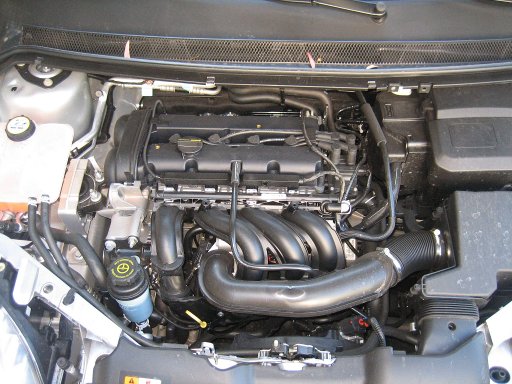 Ford Focus 1,6 l Benzinmotor, Modelljahr 2011, Motorraum