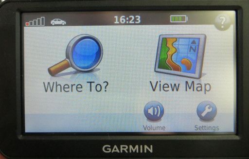 Garmin nuvi(R) 40, Navigation, Startbildschirm