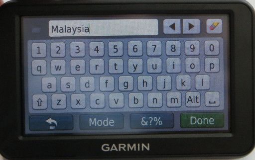 Garmin nuvi(R) 40, Navigation, Virtuelle Tastatur