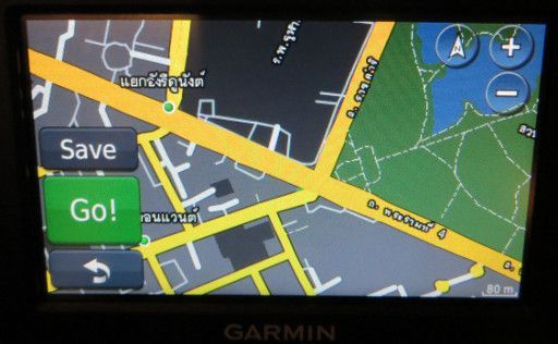 Garmin nuvi(R) 40, Navigation, Kartendarstellung Bangkok Lumpini Park Silom Gegend