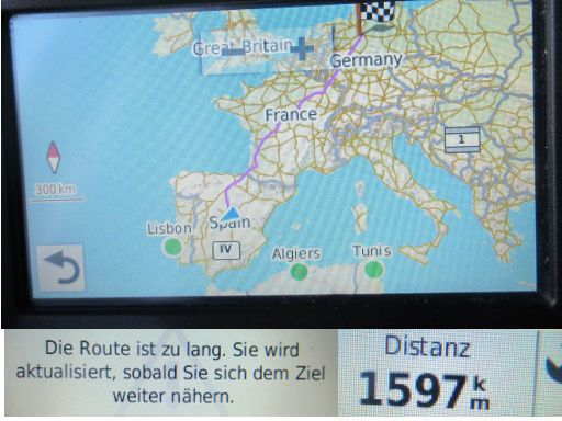 Garmin® zūmo® 345 LM Motorrad und Auto Navigation, Routenberechnung über 1500 Kilometer nicht möglich