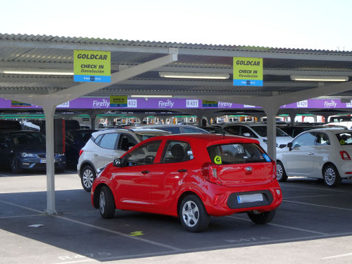 Goldcar, Goldcar Club, Spanien, Rückgabe Fahrzeug Madrid Flughafen Terminal 1