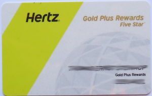 Hertz #1 Club Gold Five Star®, Kundenkarte Vorderseite