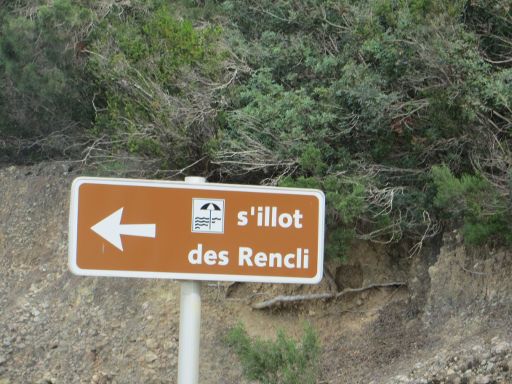 HIPER RENT A CAR, Spanien, Hinweisschild s’illot des Rencli