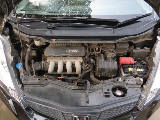 Honda Jazz V im Januar 2014, 1.5 Liter Benziner Motorraum