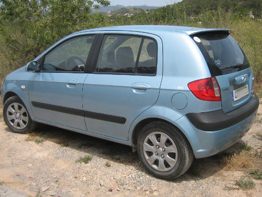 Hyundai Getz 1.5 CRDi Diesel, Heck– und Seitenansicht