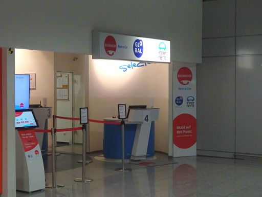 InterRent Deutschland, Büro Buchbinder Rent-a-Car, Global Rent-a-Car und interrent am Flughafen Frankfurt FRA Terminal 2