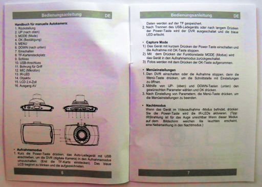 Manta MM313 Black Box Autokamera, Bedienungsanleitung auf Deutsch