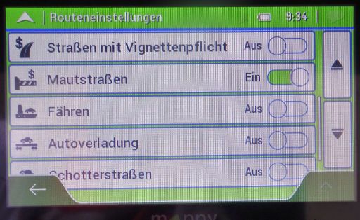 mappy ulti E538T GPS Auto Navigation, Problem Mautstraßen Deutschland im Mai 2019