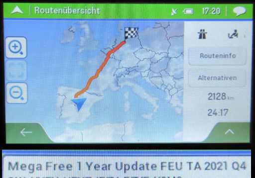 mappy ulti E538T GPS Auto Navigation, verbesserte Routenberechnung nach Kartenaktualisierung Mega Free 1 Year Update FEU TA 2021 Q4