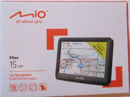 Mio™ Pilot 15 LM GPS Auto Navigation, Verpackung