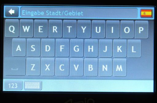 Mio™ Pilot 15 LM GPS Auto Navigation, Bildschirm mit virtueller Tastatur