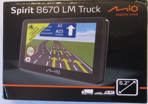 Mio™ Spirit 8670 LM Truck GPS LKW Navigation, Verpackung