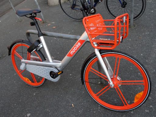 Mobike Fahrradverleihsystem, Mobike Lite 3.0 Fahrrad in Hannover im Februar 2019