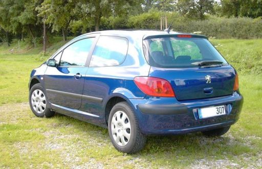 Peugeot 307 1,6 Benziner, Ansicht von hinten