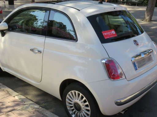 record go rent a car Spanien, FIAT 500 von record go rent a car Mallorca 2016