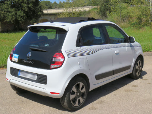 Renault Twingo 1.0 SCe 70 Start & Stop, Ansicht von hinten / Seite