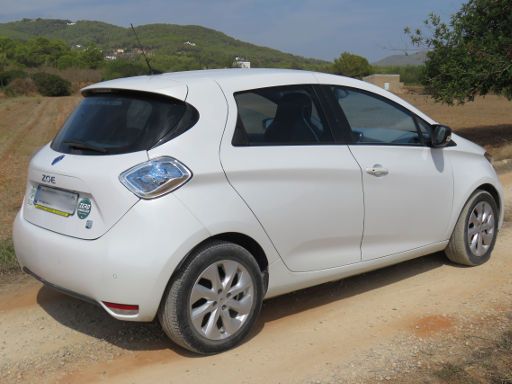 Renault ZOE, Modelljahr 2013, Ansicht von hinten / Seite