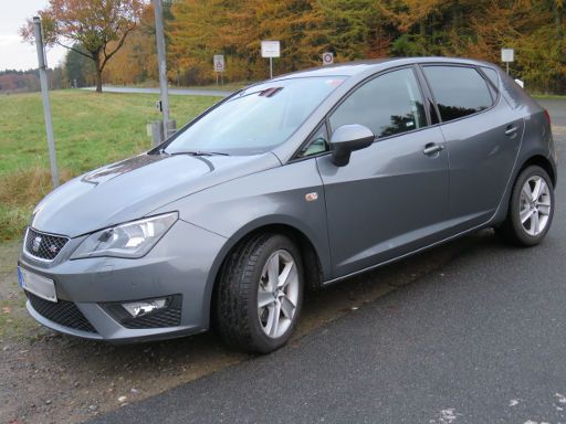 SEAT Ibiza, Typ 6J, EcoTSI 1.0 Liter, Ansicht von vorne / Seite