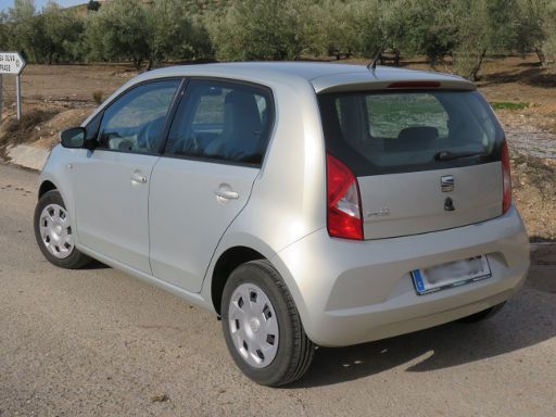 SEAT Mii, Typ AA, 1.0 Liter Benziner, Ansicht von hinten / Seite