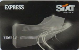 Sixt rent a car Express, Kundenkarte Vorderseite