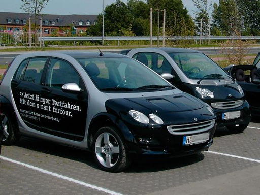 smart forfour 1.5 Liter, Ansicht von vorne / Seite