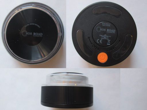 SOS ROAD CONNECTED DP-EL2022-C1 V16 DGT, Ansicht von oben, unten und der Seite